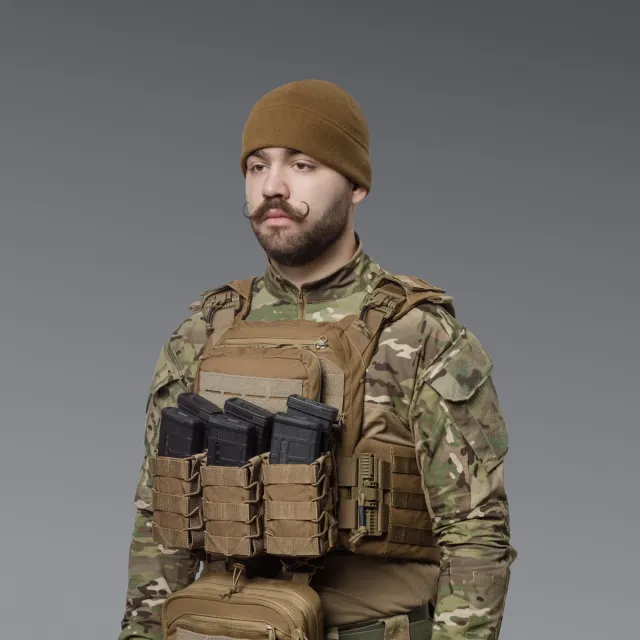 2 - Шапка флісова Winter Cap Койот. Polyester. Розмір: S-M