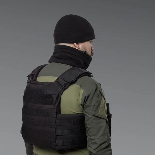 3 - Комплект Winter Tactical Kit: Бафф + Шапка Черный. Размер S-M