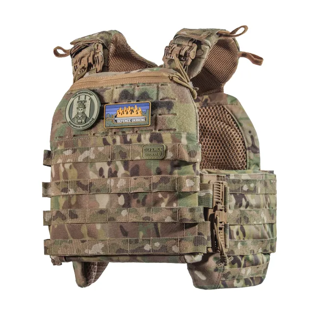 8 - Бронежилет 6-го класу (TUR PRO Gen 2). Вага 6.5 кг. З системою швидкого скидання. Molle. Колір Мультикам. Розмір S/M.
