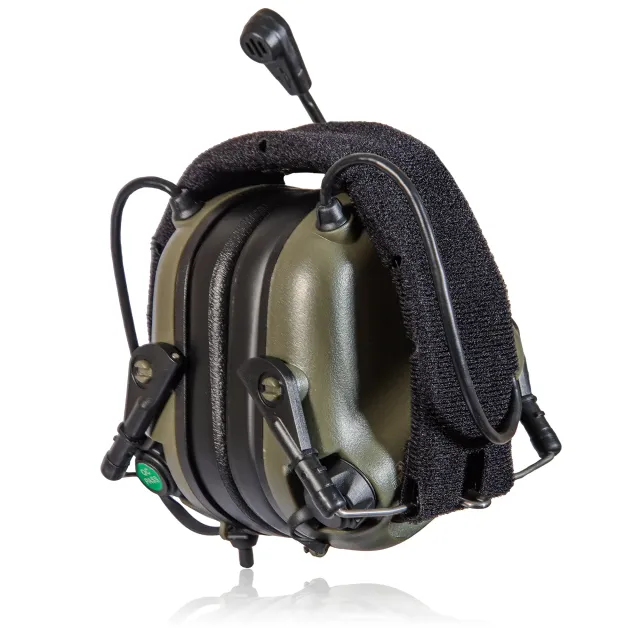 8 - Активні тактичні навушники з мікрофоном Earmor M32 Plus MOD3 Helmet Version Олива