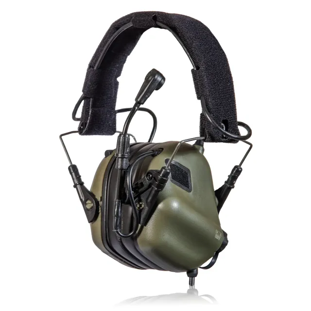 2 - Активні тактичні навушники з мікрофоном Earmor M32 Plus MOD3 Helmet Version Олива