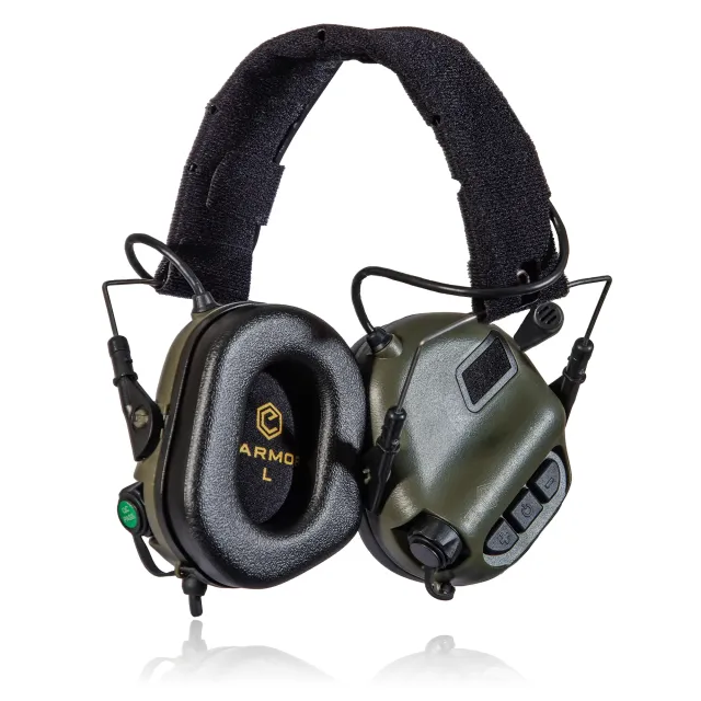 7 - Активні тактичні навушники з мікрофоном Earmor M32 Plus MOD3 Helmet Version Олива