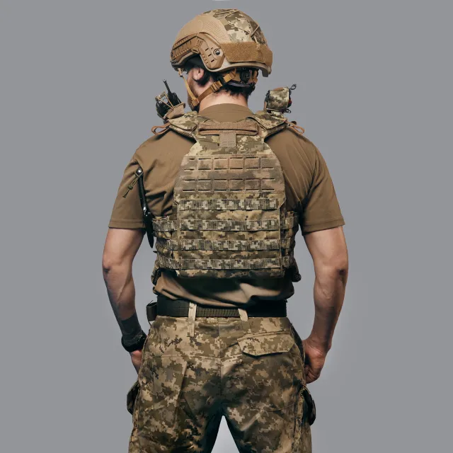 3 - Бронежилет 3-го класу (TUR PRO Gen 2). Вага 3.7 кг. З системою швидкого скидання. Molle. Колір Піксель. Розмір M.