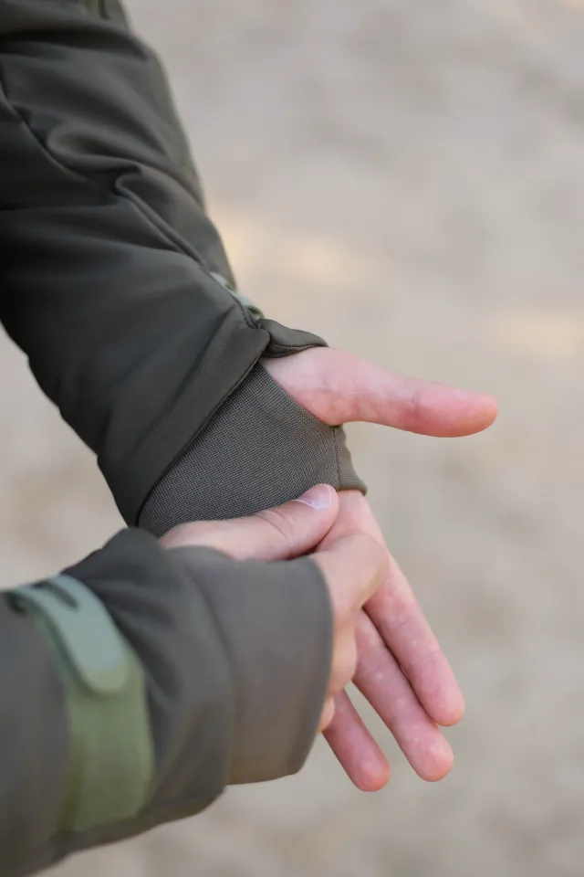 18 - Куртка тактична Softshell ХАНТЕР. Осінь-Весна Олива. Розмір XL (52-54)