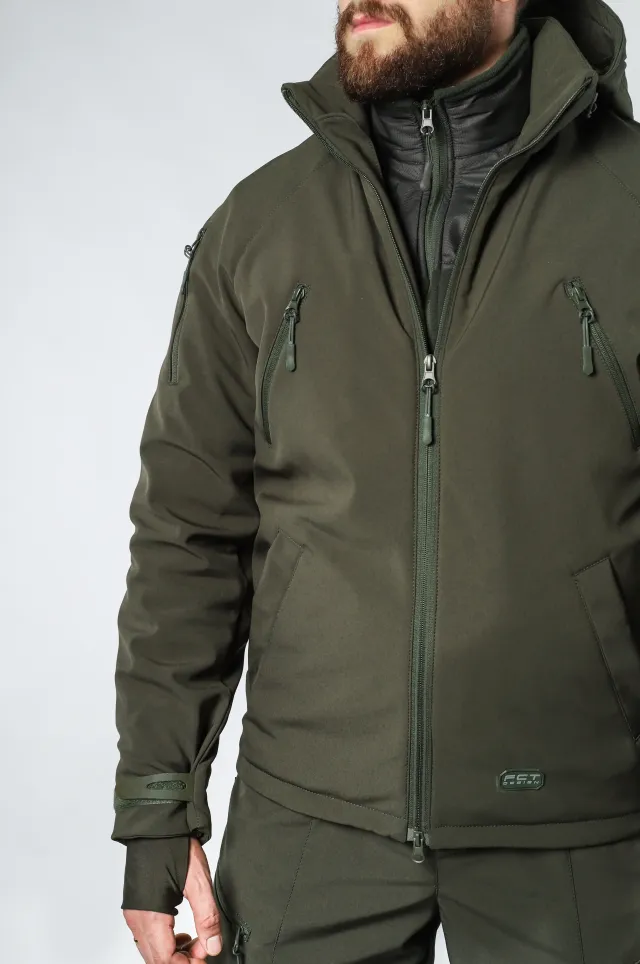 4 - Куртка тактична Softshell ХАНТЕР. Осінь-Весна Олива. Розмір XXL (56-58)