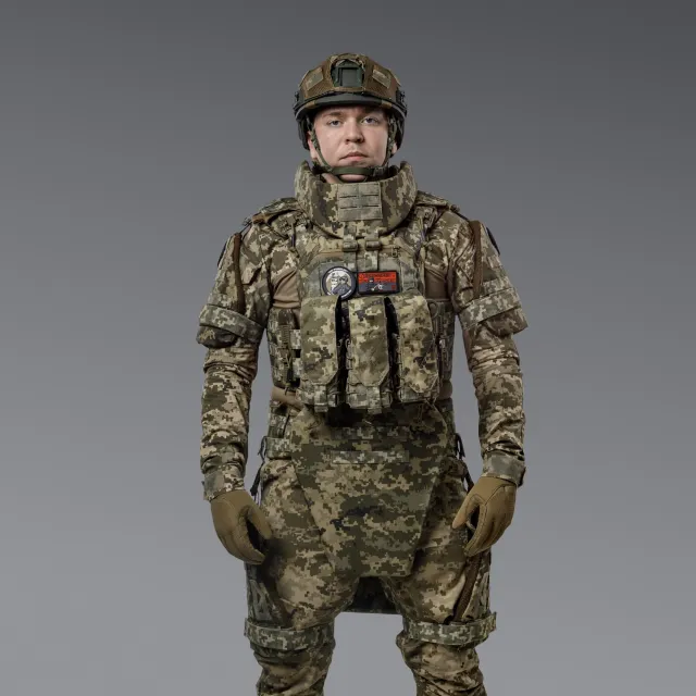 6 - Балістичний захист шиї 2-го класу захисту. CORDURA 1000D. Піксель