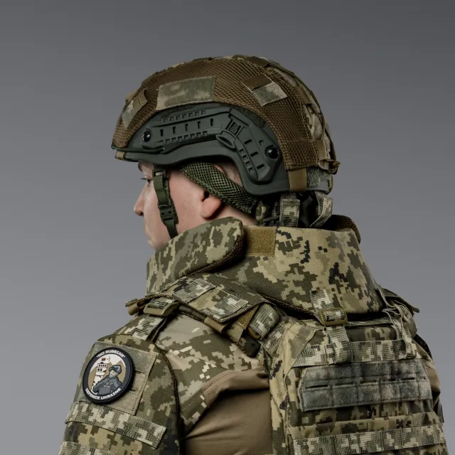 4 - Балістичний захист шиї 2-го класу захисту. CORDURA 1000D. Піксель