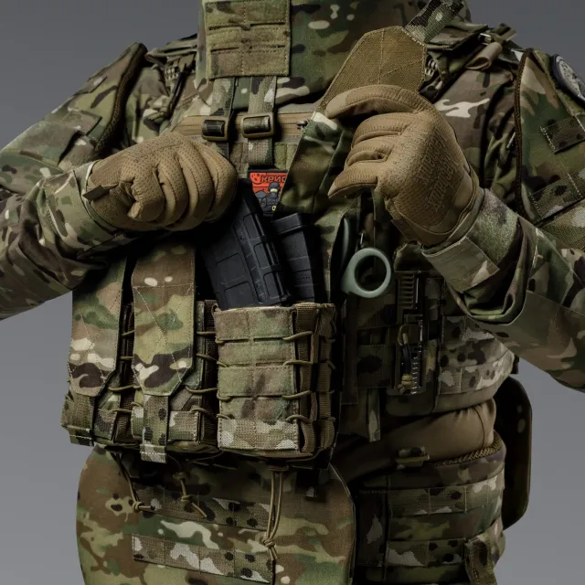 7 - Подвійний закритий підсумок під магазини AK\AR. Cordura 1000D. Molle. Мультикам