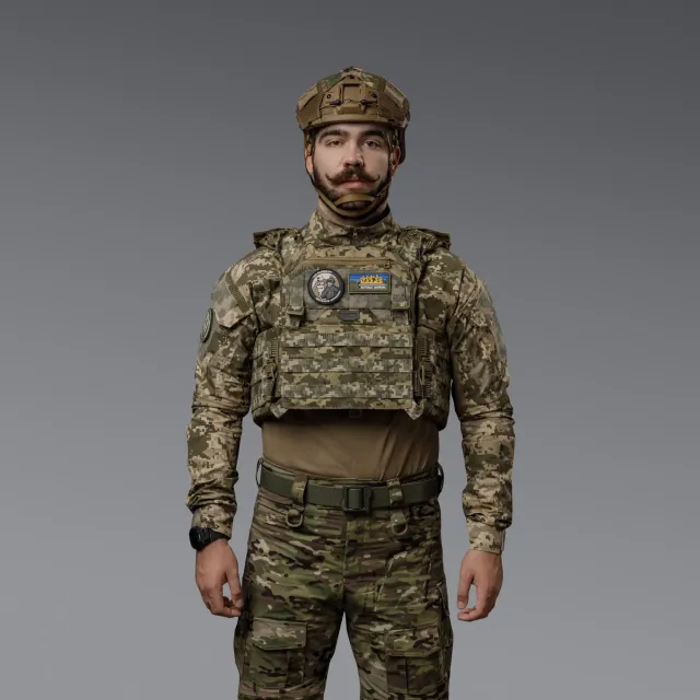 9 - Плитоноска SVAROG PRO з системою швидкого скидання. Molle. Колір Піксель.