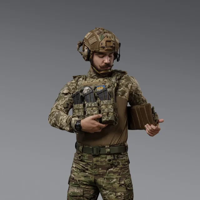 4 - Плитоноска SVAROG PRO з системою швидкого скидання. Molle. Колір Піксель.