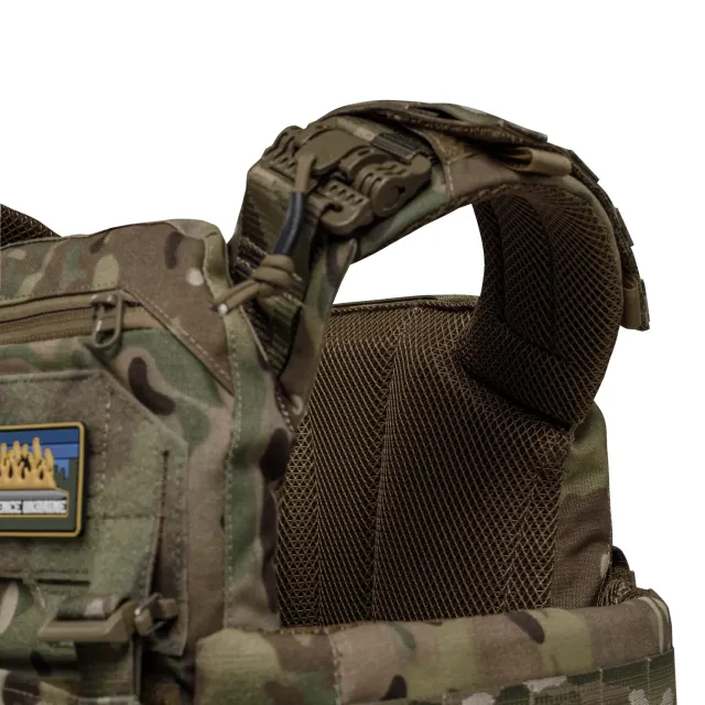 10 - Плитоноска SVAROG PRO з системою швидкого скидання. Molle. Колір Мультикам.