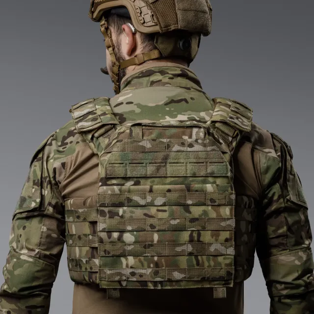 7 - Плитоноска SVAROG PRO з системою швидкого скидання. Molle. Колір Мультикам.