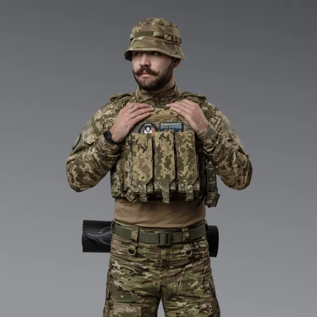 4 - Одинарний закритий підсумок під магазини AK\AR. Cordura 1000D. Molle. Піксель