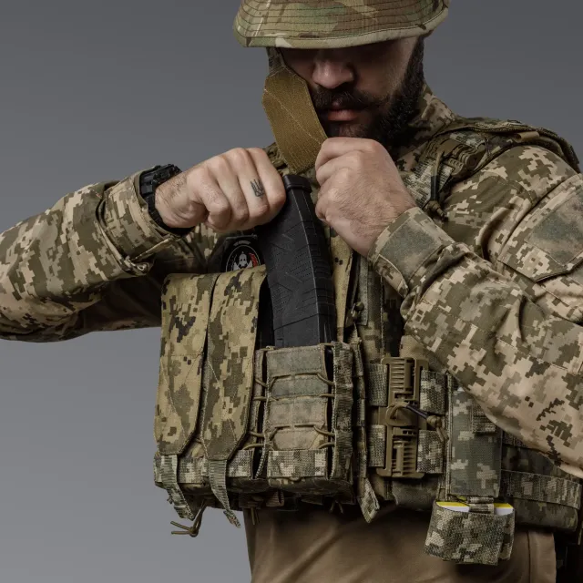 5 - Одинарний закритий підсумок під магазини AK\AR. Cordura 1000D. Molle. Піксель