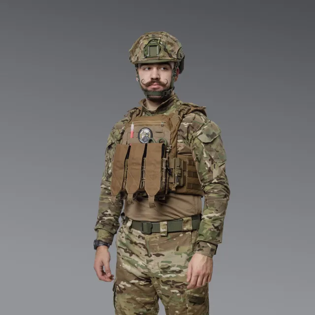 3 - Одинарний закритий підсумок під магазини AK\AR. Cordura 1000D. Molle. Койот