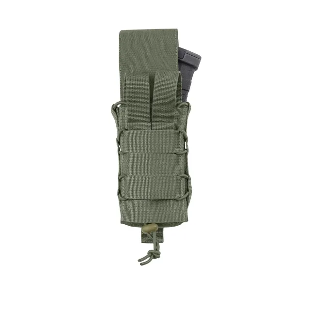 2 - Одинарний закритий підсумок під магазини AK\AR. Cordura 1000D. Molle. Олива